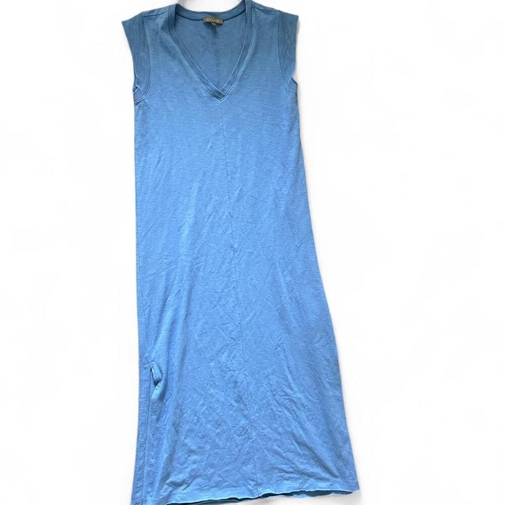 Lilla P Blue Saddle Sleeve Maxi Dress - size xs